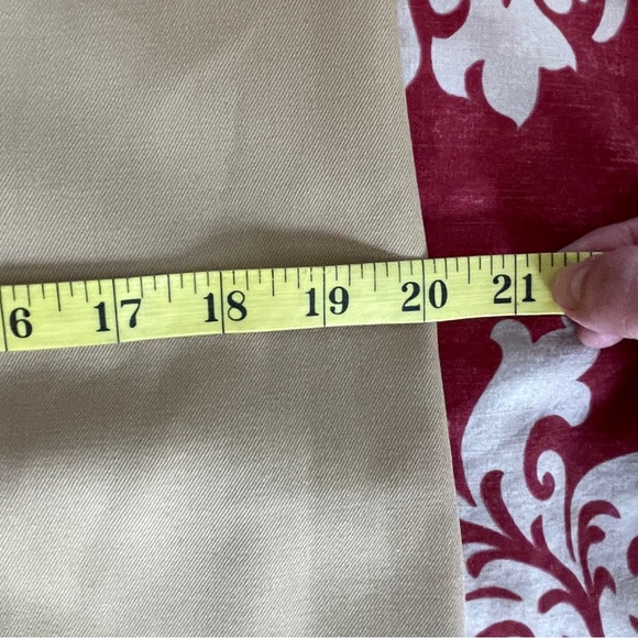 Vintage Tan Wool Shirt Dress with Orange Red Collar, Trim, Belted - Picture 9 of 16